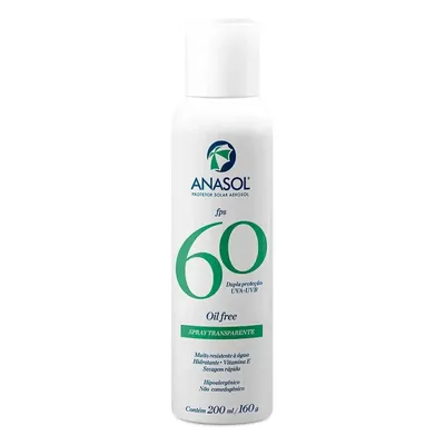 Protetor Solar Anasol Aerosol Transparente FPS 60 200ml